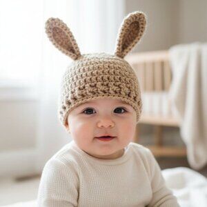 Deer Beanie, Baby Crochet Deer Beanie, Baby Beanie, Baby Shower Gift, Animal Hat